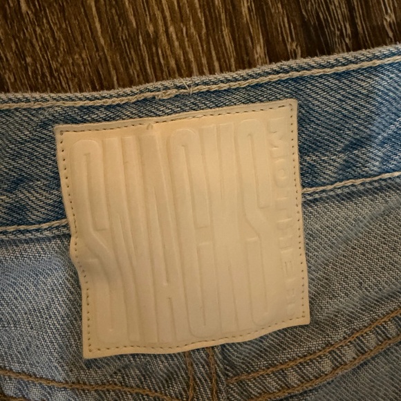 MOTHER Denim Jeans with Multicolor Rivet Accents - Light Blue - Picture 5 of 9